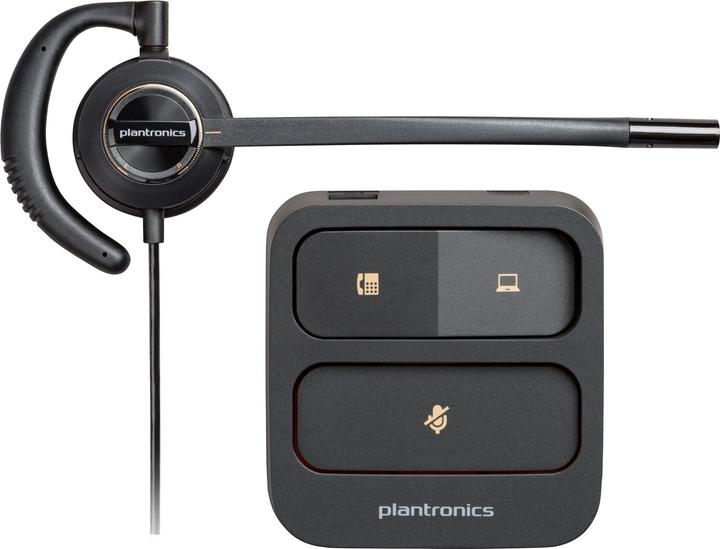 Produktbild Poly HP EncorePro HW530D Headset, Kabelgebunden, Anrufe/Musik, Kopfhörer, Schwarz (Kabelgebunden)