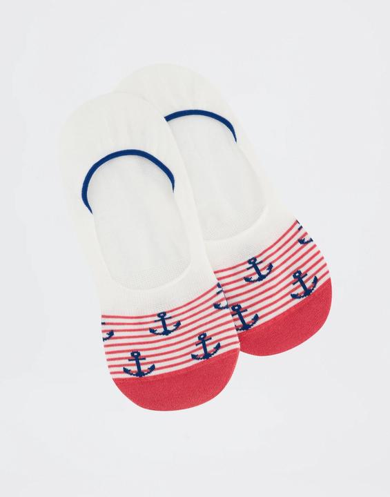 Image du produit DillySocks Chaussettes "Invisibles" rayÃ© rouge (43 - 46)