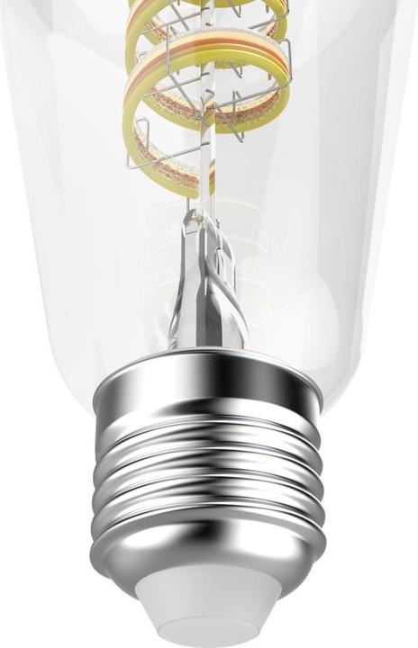 Produktbild Hama Smarte LED-Lampe, Matter, E27, Retro, Filament ST64, RGBW, dimmbar, mit App (E27, 4.90 W, 470 lm, 1 x, F)