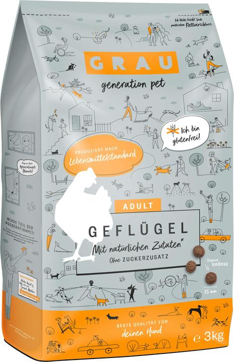Grau Hunde-Trockenfutter (Adult, 3000 g)