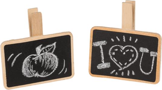 Actual product image Magni Wooden board mini 7x7cm with clip for labelling (7 x 7 cm)