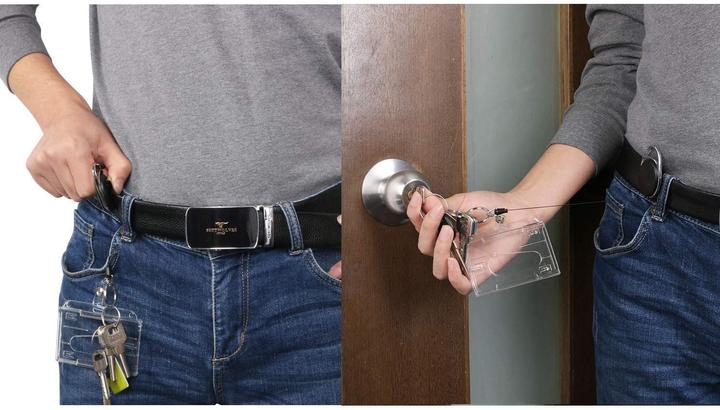 Produktbild Werkstein Anti-Lost Key-Bak Schlüsselanhänger mit Gürtelclip / Kartenhalter / Ausweishülle 3er Set