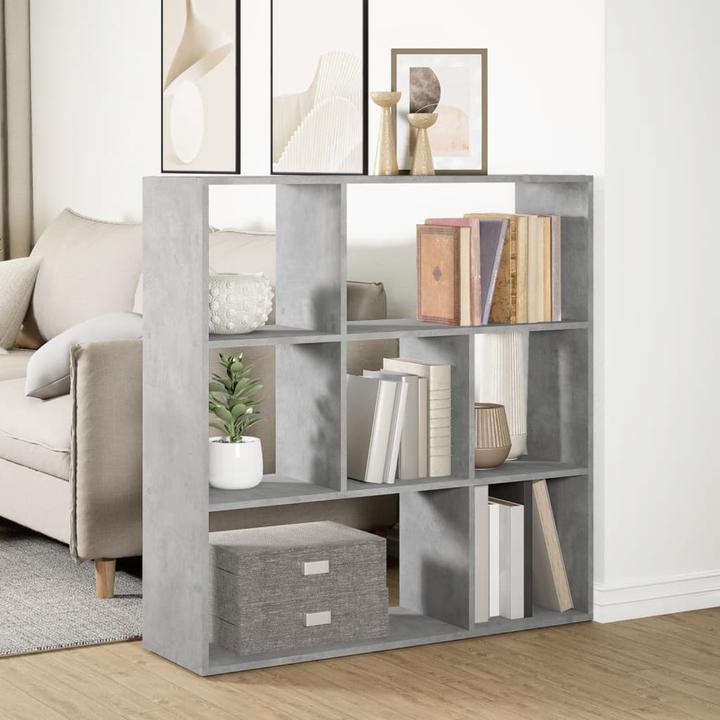 Produktbild VidaXL Bücherregal Raumteiler Wandregal Standregal Raumtrenner Regal Betongrau (29 x 29 x 143 cm)