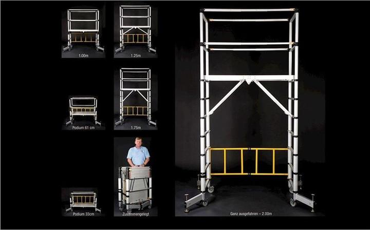 Actual product image Plica PLIC TELETOWER telescopic scaffold aluminium (Scaffolding)