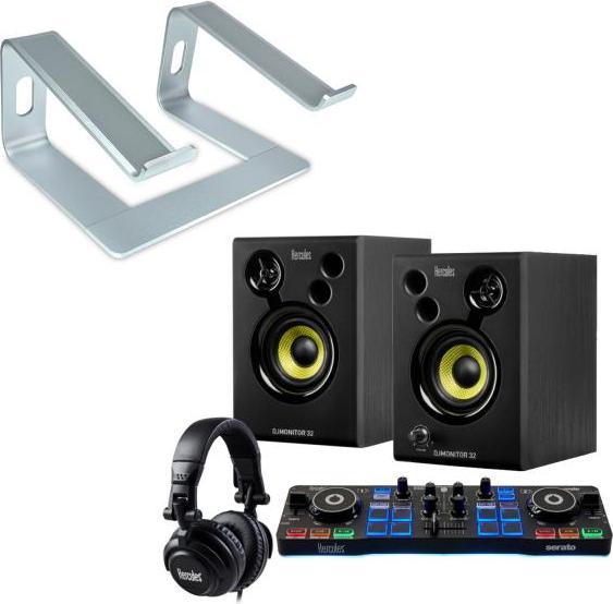 Actual product image Hercules DJ Starter Kit DJ Set with Stand Silver