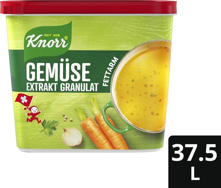 Knorr Bouillon Granulat fettfrei Gemüse Extrakt ideal für Suppen, Kartoffeln, Teigwaren und Reis