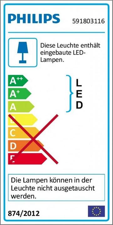 Energie-Label Philips Arbour (800 lm)