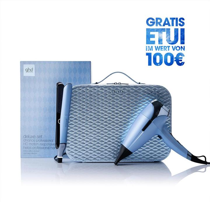 Immagine prodotto ghd chronos™ & helios® Limited Edition Deluxe - Piastra e asciugacapelli in blu ghiaccio