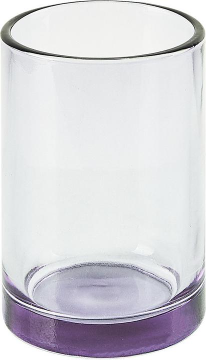 Actual product image Beliani Bathroom set 4-piece glass purple TELMA