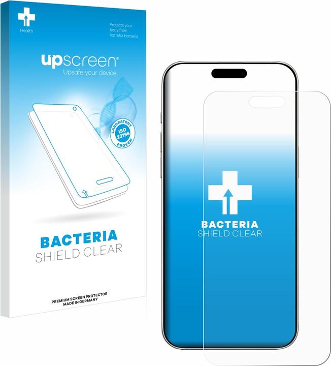 Actual product image upscreen Protective film Screen protector Screen protector film Clear antibacterial (1 Piece, Apple iPhone 16 Plus)