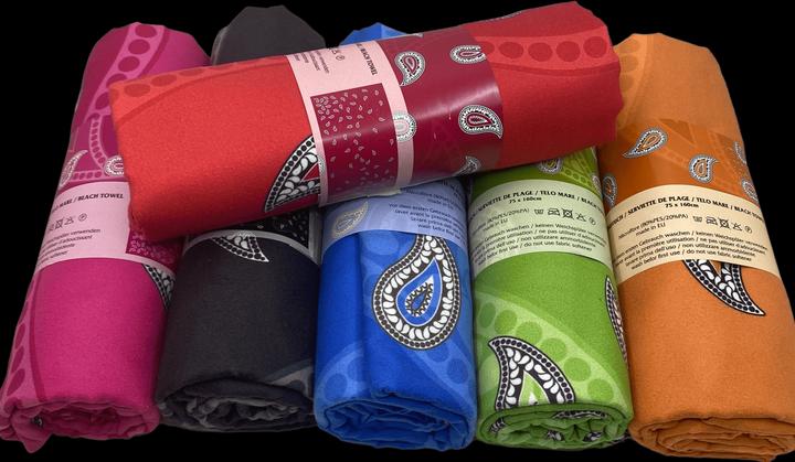 Image du produit Industyle Design Glarnerdesign Serviette de sport microfibre / serviette de plage / serviette de bain Paisley rose (160 x 75 cm)