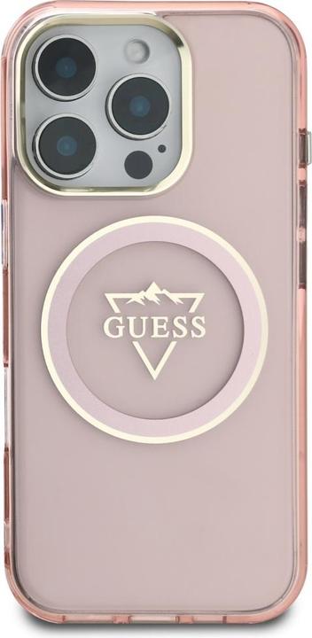 Image du produit Guess Hardcase MagSafe IML Metal Mountain Logo Case for iPhone 16 Pro 6,3" Pink (Apple iPhone 16 Pro)