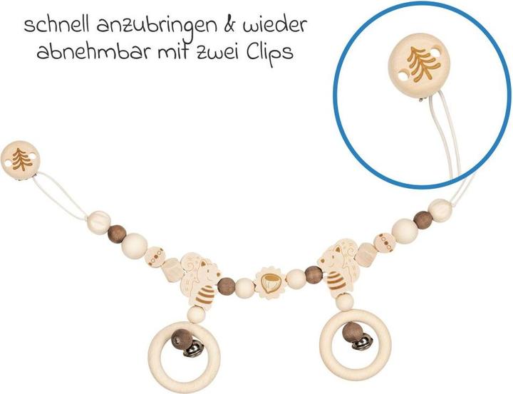 Produktbild Goki Kinderwagenkette Eichhörnchen mit Clips