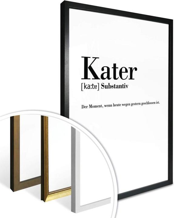Produktbild Trenddeko Grammatik - Kater (40 x 30 cm)