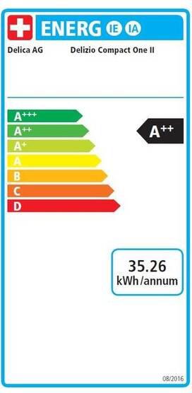 Energie-Label Delizio Compact Pro XL (Delizio, CH-Stecker)