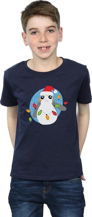 Immagine prodotto Star Wars The Last Jedi Porg Christmas Lights Maglietta Ragazzi (140, 146)