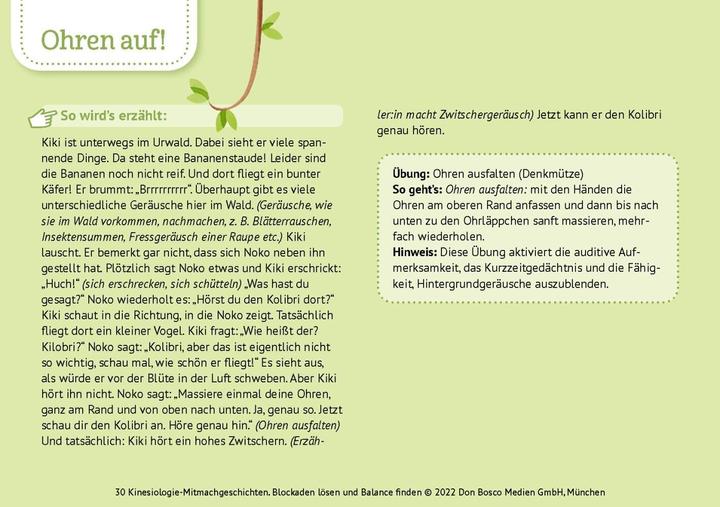 Image du produit Hock:30 Histoires de kinésiologie à faire (Nina Hock, Allemand)