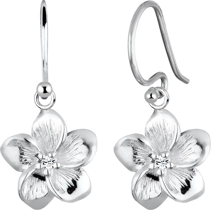 Elli Frangipani Blüte (Glaskristall, 925er Sterling Silber, Gummiband)