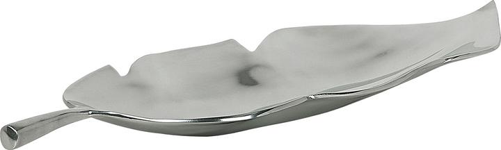 Produktbild Beliani Dekoschale Aluminium silber Blatt 50 cm AMRUS