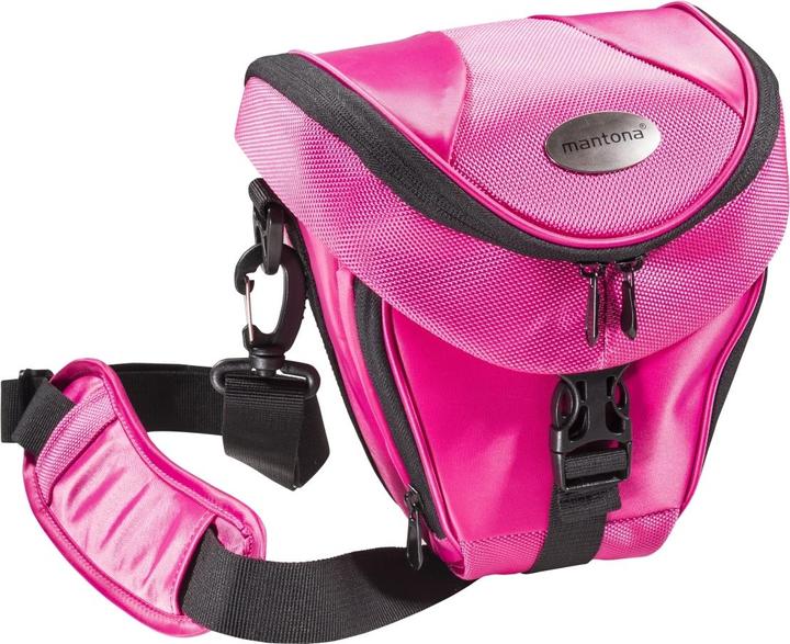 Produktbild mantona Premium Colttasche pink (Kamera Schultertasche, Kamera Bereitschaftstasche, 1 l)
