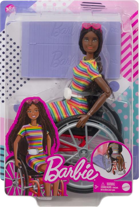 Actual product image Barbie Fashionistas doll (African-American) with wheelchair