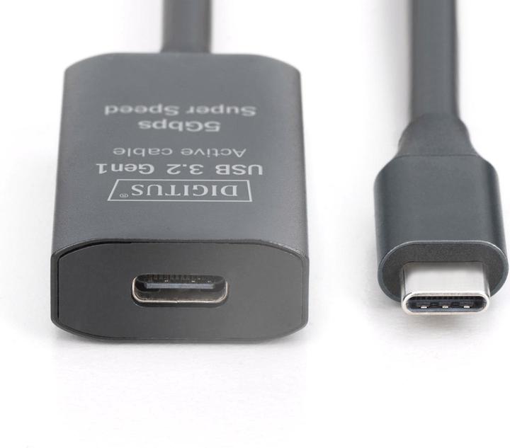 Immagine prodotto Digitus Cavo di prolunga attivo USB 3.2 Gen1 5G, USB-C - USB-C, 10 m (10 m, USB 3.2 Gen 1)