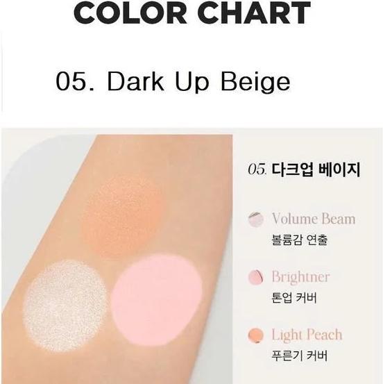Immagine prodotto The Saem Cover Perfection Triple Pot #05 Dark Up Beige (Bianco, Pink, Pesca leggera, 01 Beige corretto)