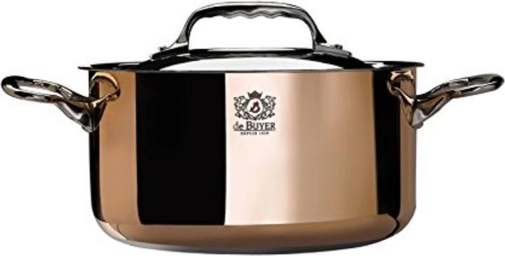 Produktbild de Buyer Prima Matera Gemüsetopf mit Deckel Induktion (16 cm, Kochtopf, Edelstahl, Kupfer)