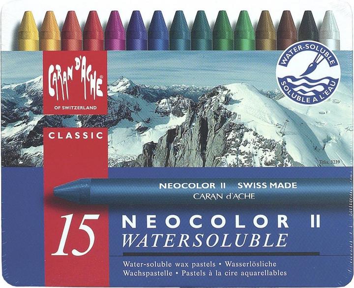 Actual product image Caran d'Ache Neocolor II Aquarelle Metallschachtel (Multicolor, 15 x)