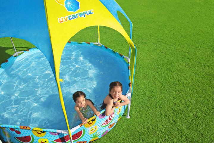 Actual product image Bestway Steel Pro Pool with UV sun protection