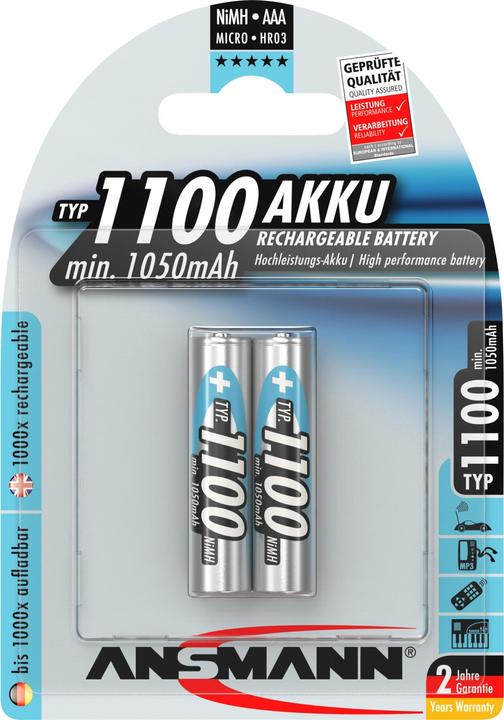 Image du produit Ansmann AAA (1 pcs, AAA, 1050 mAh)
