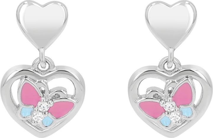 Actual product image Prinzessin Lillifee Ohrschmuck für Mädchen, 925 Sterling Silber, Zirkonia synth. | Herz (Silver 925)