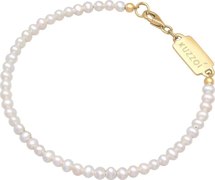 Image du produit Kuzzoi Bracelet Perles d'eau douce Classique Simple Argent 925 (19 cm, Argent sterling 925, Perles de culture d'eau douce, Acier inoxydable)