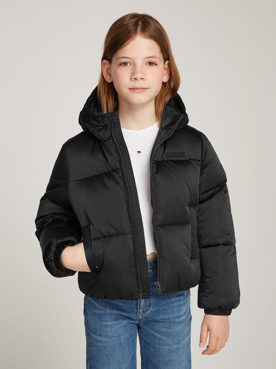 Produktbild Tommy Hilfiger Kids New York Satijnen Puffer Jas - Zwart - Girls - 8 jaar (8)