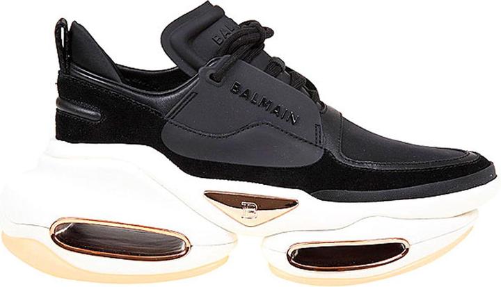 Image du produit Balmain Baskets en cuir et tissu (40)