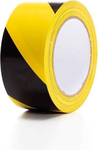 Actual product image Perel PVC marking tape 5cm x 33m - black/yellow (50 mm)