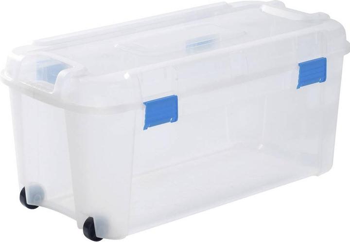 Actual product image Curver 243731 Aufbewahrungsbox TOTEM Box 80L, transparent / blau Transparent (80 l)
