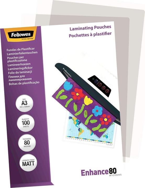 Image du produit Fellowes Améliorer 80 (A3, 100 pièce(s), 80 µm)