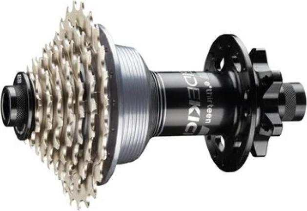 Produktbild e*13 Sidekick Superboost Nabe HR, 32 L., 157x12mm, Microspline, black/sterling silver (Scheibenbremse Center Lock)