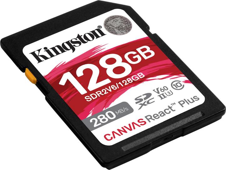 Produktbild Kingston Canvas React Plus (128 GB, SDXC, U3, UHS-II)