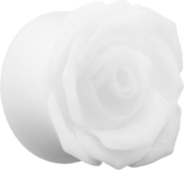 Image du produit Star Piercing Flared Tunnel blanc Rose (Résine)