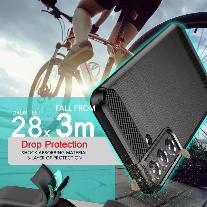Actual product image Nalia Carbon look silicone cover (Samsung Galaxy S24+)