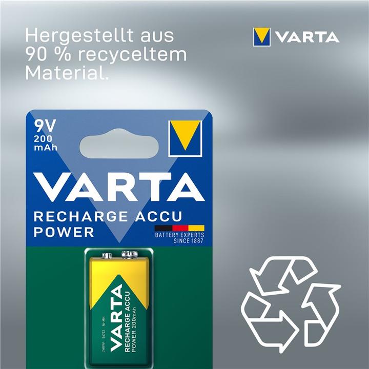 Produktbild Varta Recharge Accu Power (1 Stk., 9V Block, 200 mAh)