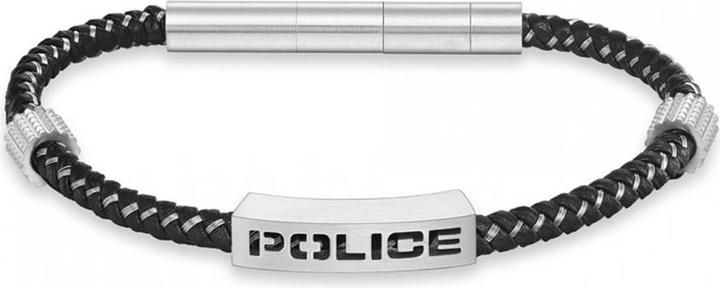 Image du produit Police Hommes élégants bracelet en cuir noir Assault PEAGB0034902 (10.50 cm, Acier inoxydable)
