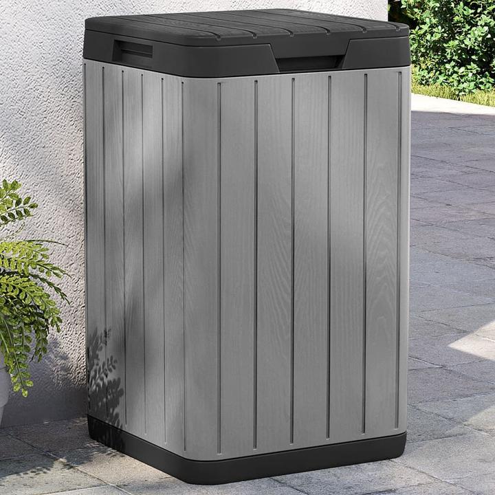 Actual product image VidaXL Outdoor-Mülltonne Grau 38x38x65 cm PP,Farbe: Grau (80 l)