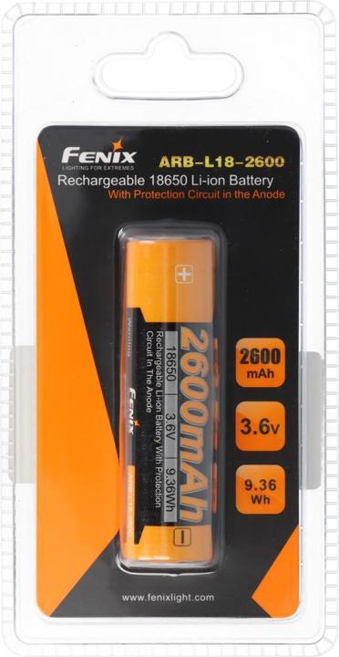 Actual product image Fenix ARB-L2 18650