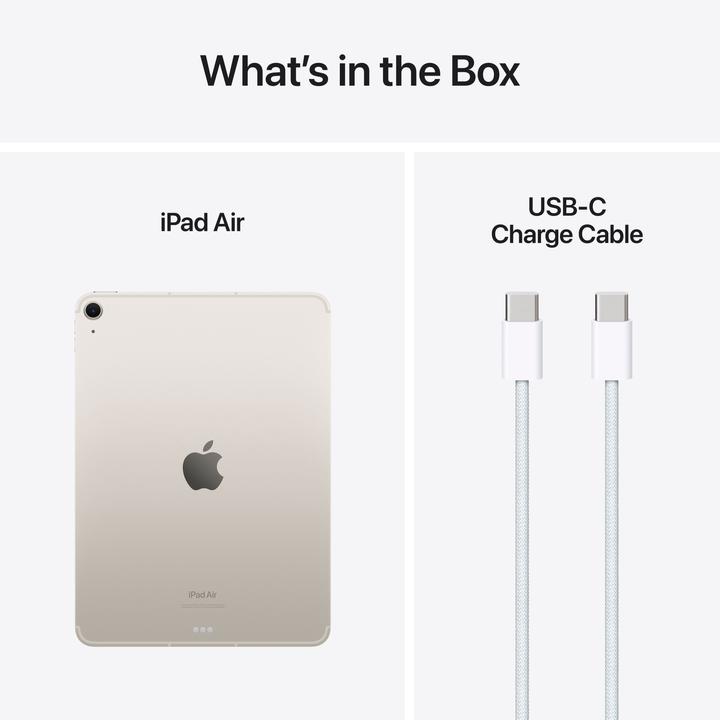 Actual product image Apple iPad Air 11 2024 (M2) (5G, 11", 256 GB, Starlight)