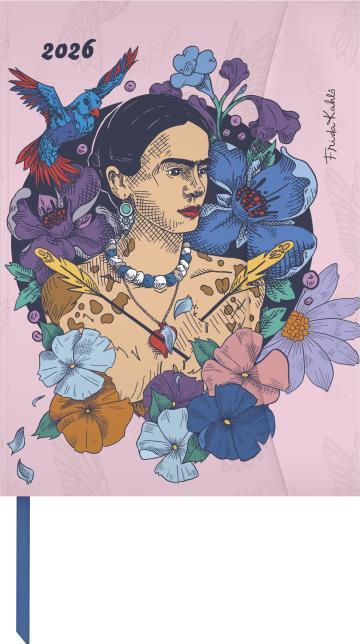 Produktbild Frida Kahlo 2026 - Diary - Buchkalender - Taschenkalender - 16x22 (16 x 22 cm, Französisch, Niederländisch, Italienisch, Deutsch, Spanisch, Englisch)