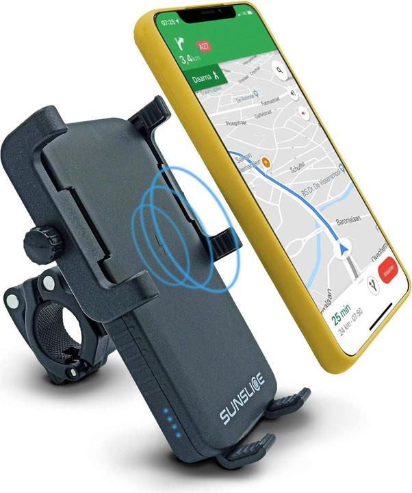 Produktbild Sunslice Wiederaufladbare Fahrrad-Telefonhalterung "Cyclotron 5000mAh"