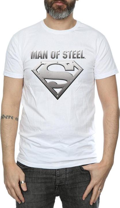 Actual product image Mens Superman Man Of Steel Shield T-Shirt (S)